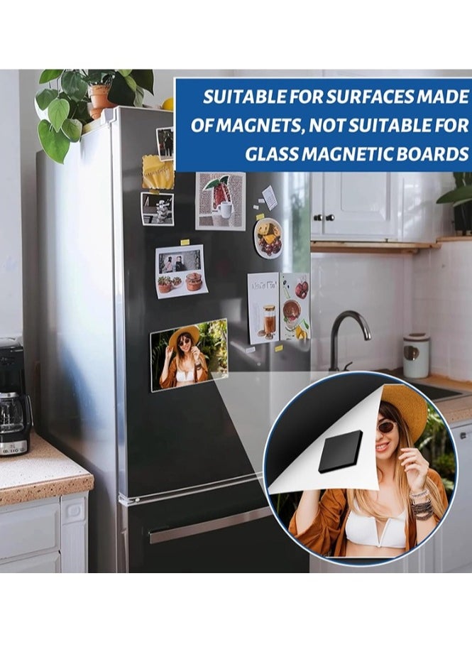 Generic 100 Pieces Magnets Magnetic Squares Square Magnets with Strong Self Adhesive Backing Tape Perfect for DIY Art Projects Whiteboards and Fridge Magnet Square Tape 20mm x 20mm  - Image 5