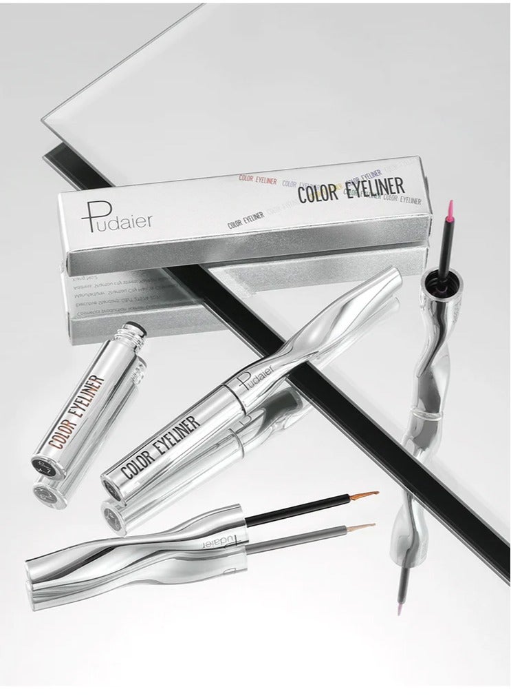 Color Eyeliner Liquid Eyeliner Pen Quick Drying Easy to Color Glitter and Matte Precision Fine Tip Eye Liner Makeup No Flaking No Smudging Waterproof and Long Lasting Eyeliner Pencil Sapphire 01