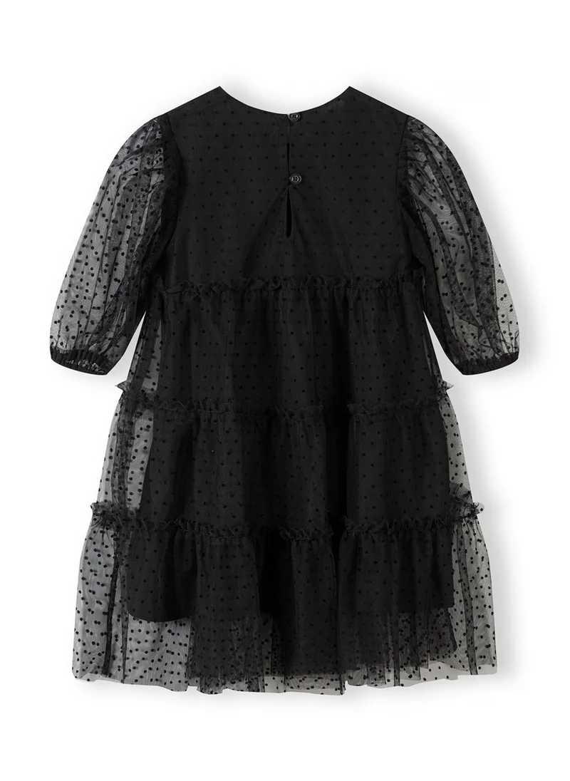 MINOTI Kids Girls Layered Flock Print Dress