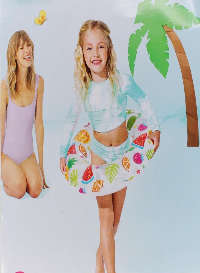 غلان عوامة حمام سباحة قابلة للنفخ من GLAN، حلقة سباحة للأطفال، عوامات مائية لحفلات الصيف، أنبوب متعدد الألوان، عبوة من قطعة واحدة (من 4 إلى 6 سنوات) - Image 4