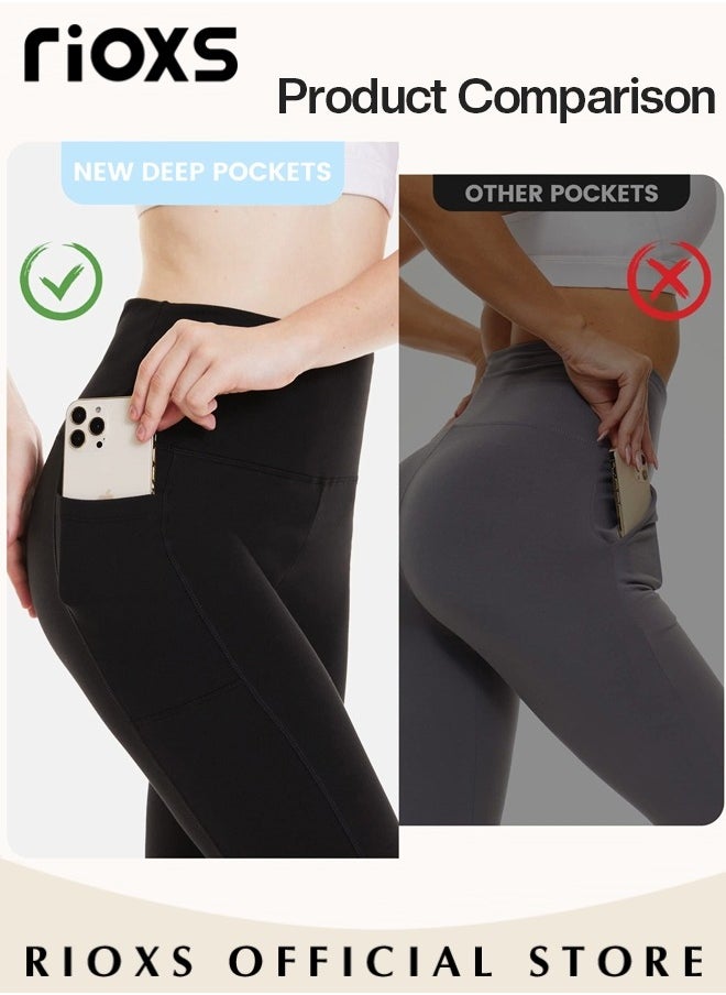 RIOXS Women's Joggers Pants,Comfy High Waisted Trousers,Lightweight Athletic Leggings Pants,Casual Sweatpants For Gym Workout Yoga Running,Stretch Pants With Pocket For Women Ladies  - Image 5