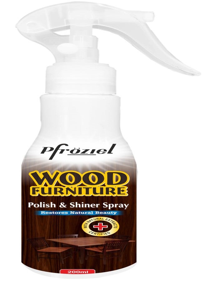 Pfroziel Wood Polish (200 ml) Furniture & Laminate, Cleaner Polish, Cleanse Protects, Beautifies, Shiny Wood Furniture Surfaces, Oil Base |Ecological Formulation|