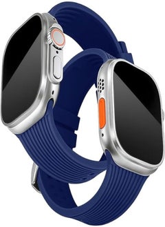 Next Next store Sport Watch Band Compatible with Apple Watch Ultra/Ultra 2-49mm 45mm 42mm Men, Soft Silicone Strap with Stainless Steel Adapter for iWatch Series 9 8 7 6 5 4 3 2 1 SE 