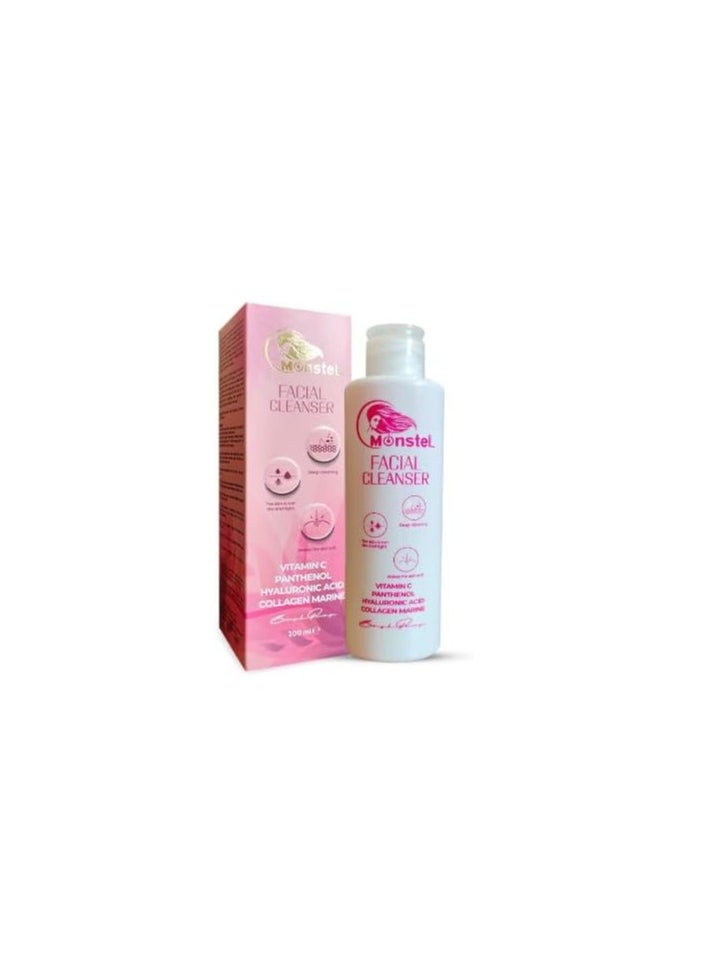 Monstel Facial Face Cleanser 200ml  - Image 2