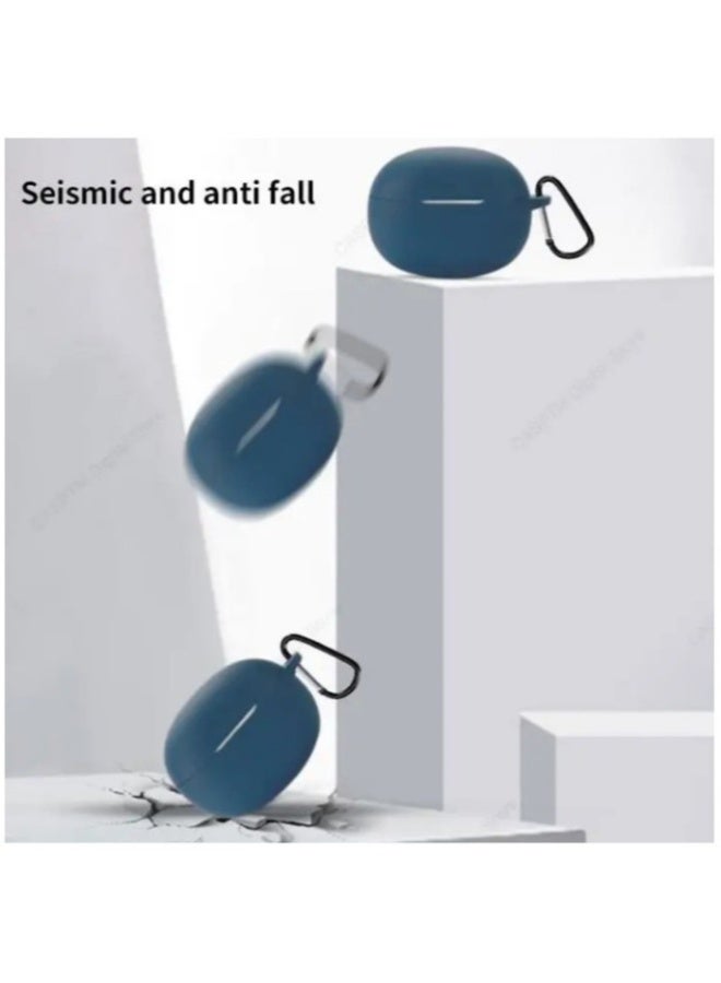 Silicone Protective Case for Realme Buds T100 with Keychain Cover (Green) - Image 4