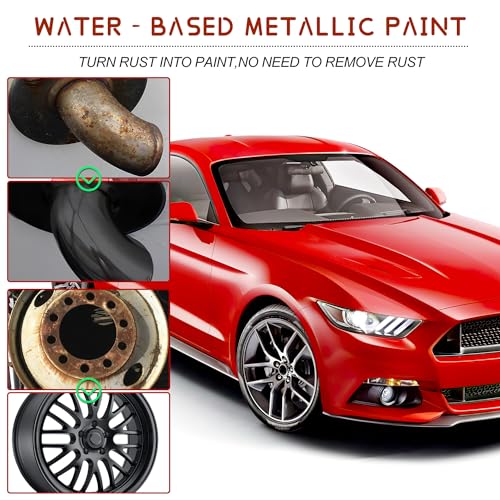 TPTAL Rust Renovator,Rust Remover for Metal,Rust Converter for Metal,Water-Based Rust Remover for Metal, Rust Removal Converter Metallic Paint with Brush,Multi-Functional Anti-Rust Paint 300g(Black) - Image 3