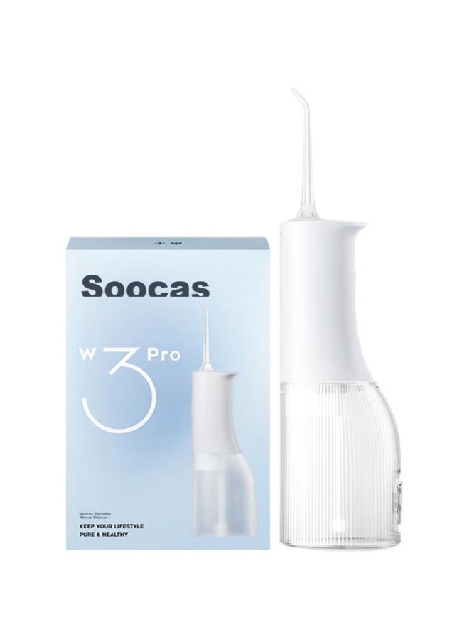 SOOCAS Sushi Water Flosser, Oral Irrigator, Dental Cleaning Device, Toothbrush Cleaner, Braces Cleaning Set With 4 Nozzles, W3pro White, Birthday And New Year Gift For Girlfriend - Image 5