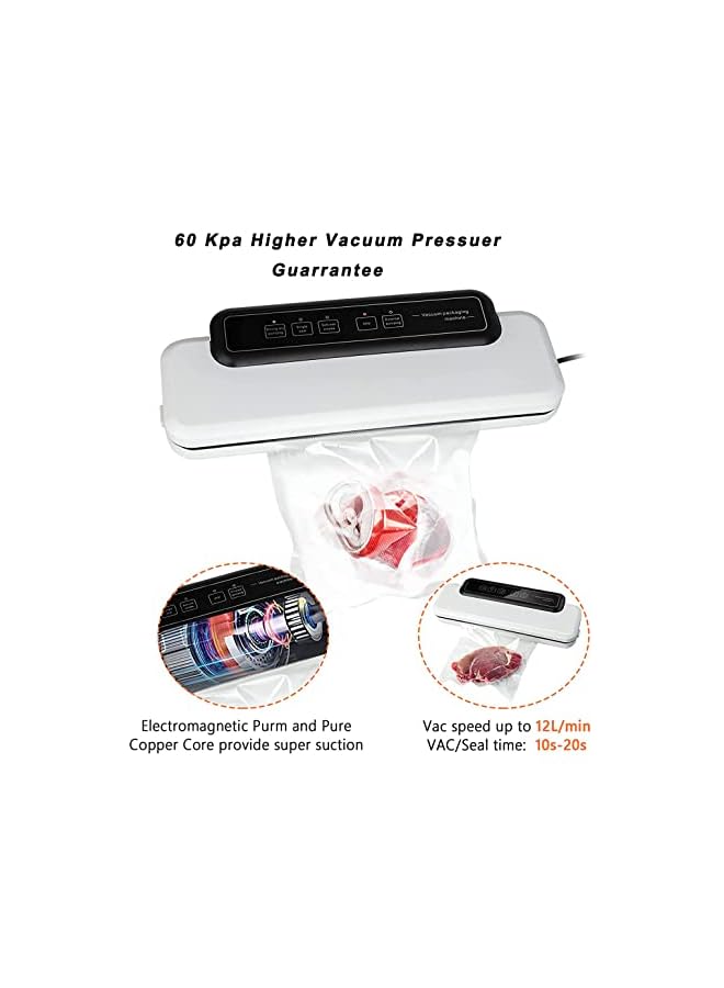 vesus Sealer Machine, Kitchen Food Saver, 5 In 1 Vacuum Sealing Machine For Food Vegetables Fruit Meat Storage Fresh - Image 3