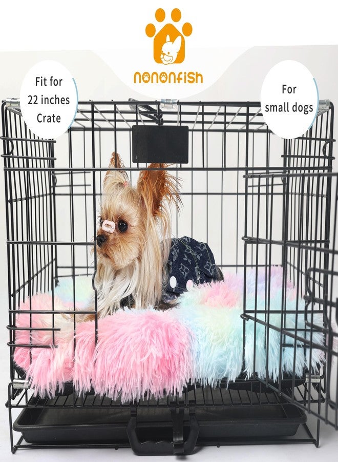 nononfish Puppy Crate Pads Fluffy Washable Tiny Dog Bed for Crate Plush for Cages Puppy Pan Sofa Protect 22 Inch - Image 2