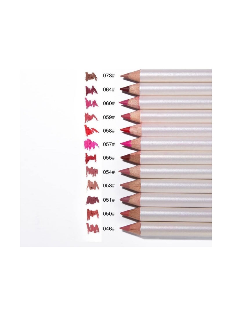 Mn 12 Pieces Smoothing Lip Liner Pencil Set Multicolour - Image 2