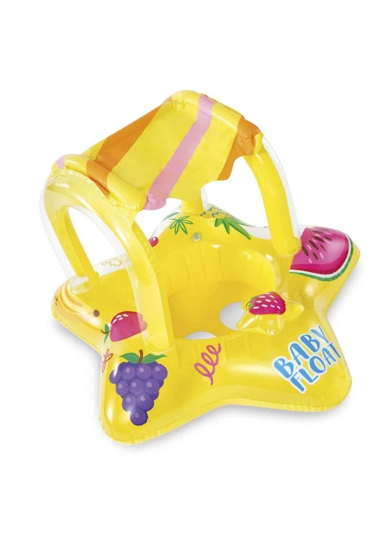 INTEX INTEX Yellow Water Walker for Babies with Canopy or Umbrella to Protect from the Sun  - Image 2