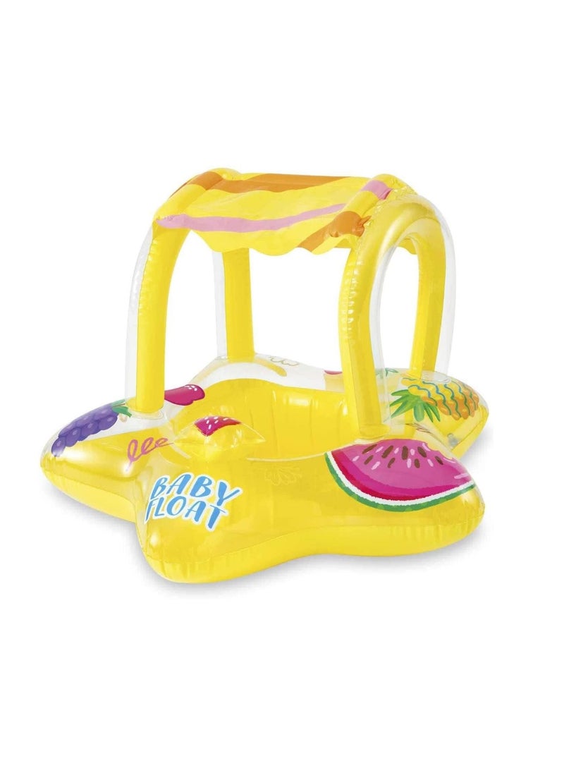 INTEX INTEX Yellow Water Walker for Babies with Canopy or Umbrella to Protect from the Sun  - Image 1