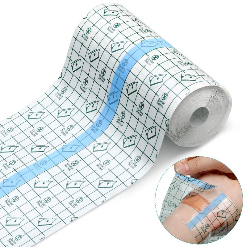 Transparent Dressing Adhesive Bandage Waterproof Clear Adhesive Bandages Stretch Tape for Tattoos Swimming 6 Inch x 547 Yard