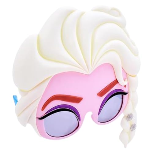 Sun-Staches SunStaches Queen Elsa Official Frozen Sunglasses for Kids Princess Costume Party Favors One Size Fits Most Kids - Image 1