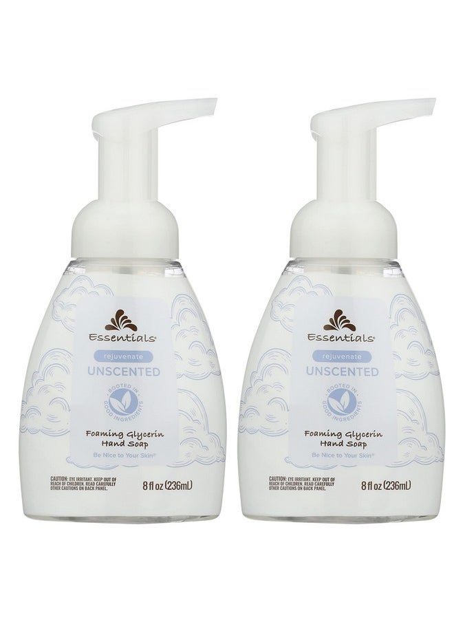 ESSENTIALS Ssentials Foaming Glycerin Hand Soap Unscented 8Fluid Ounce Pack Of 2  - Image 1
