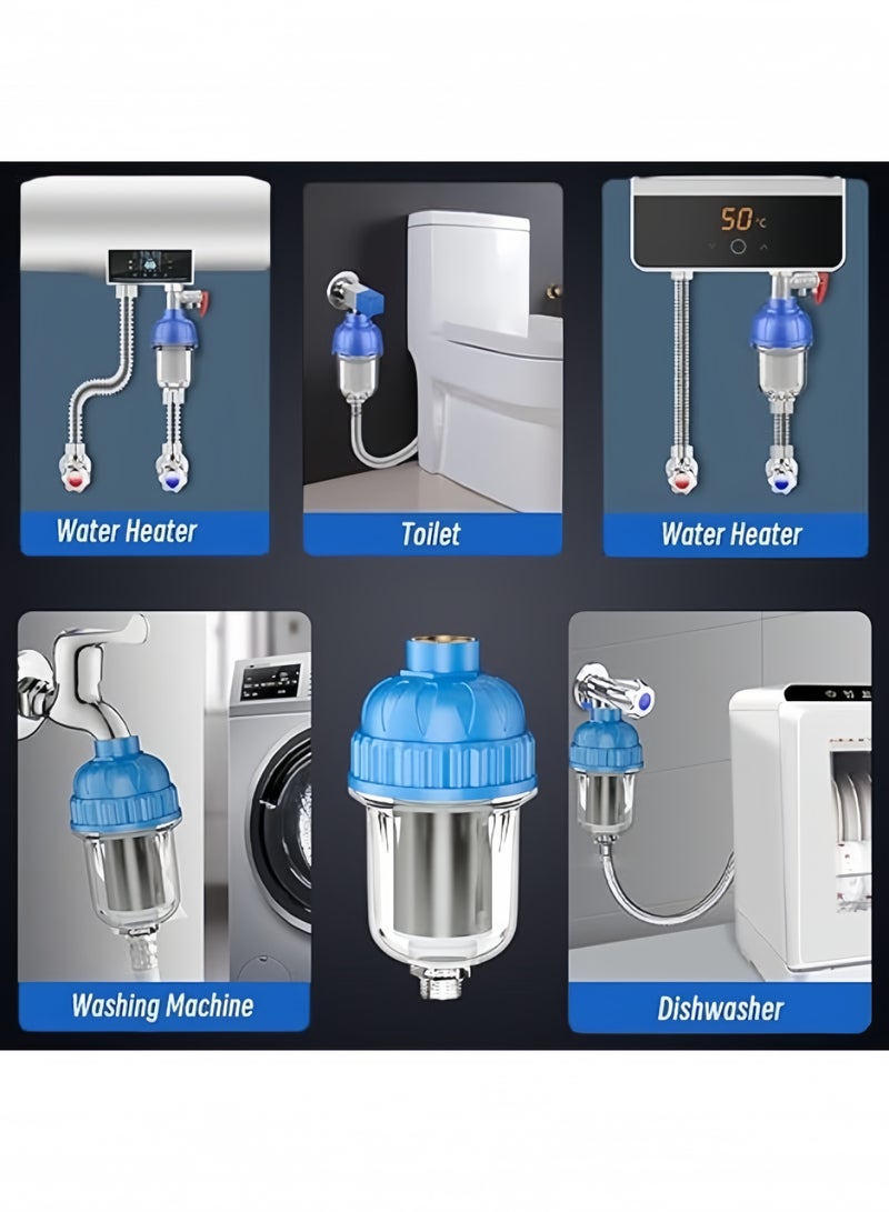 أنغولا باندا مرشحات دش المياه العسرة، مرشحات رأس الدش لتصفية الرواسب والشوائب الأخرى، أجهزة تنقية مياه الصنبور المنزلية عالية الإنتاجية للمطابخ والحمامات، منقي مياه الدش (أزرق) - Image 2