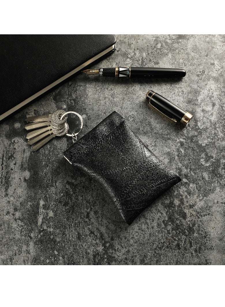 1 Piece Squeeze Coin Pouch PU Leather Coin Purse Change Holder Key Chain for men & women mini headphone bag  - Image 4