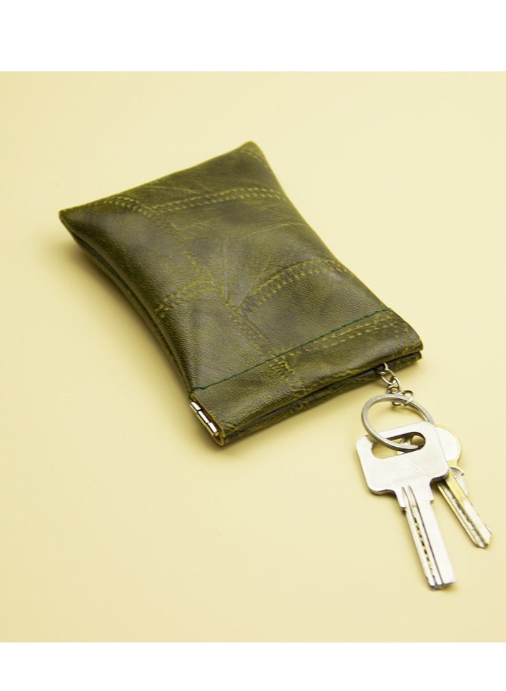 1 Piece Squeeze Coin Pouch PU Leather Coin Purse Change Holder Key Chain for men & women mini headphone bag  - Image 2