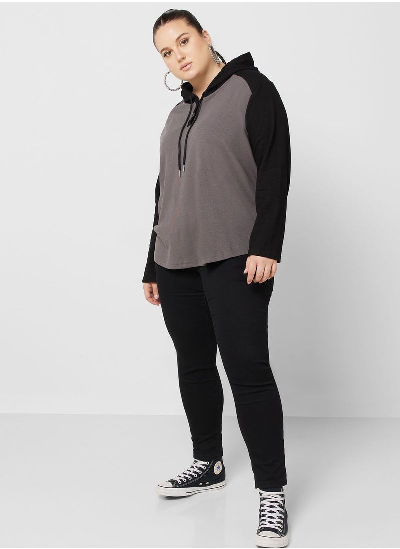 Ginger Plus - Raglan Detail Hoodie - Image 1