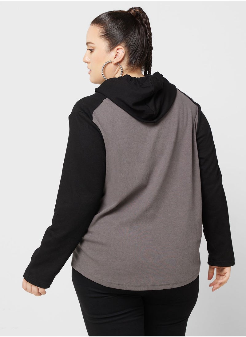 Ginger Plus - Raglan Detail Hoodie - Image 1