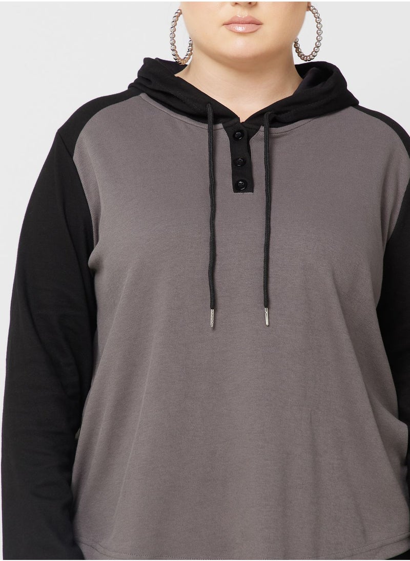 Ginger Plus - Raglan Detail Hoodie - Image 1