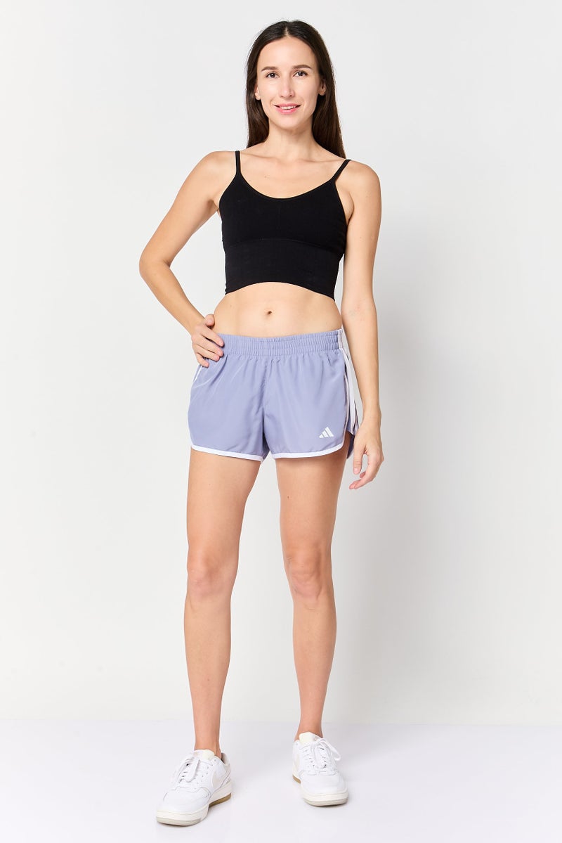 Adidas Women Sportswear Fit 3 Inseam M20 Running Shorts, Lavender - Image 2