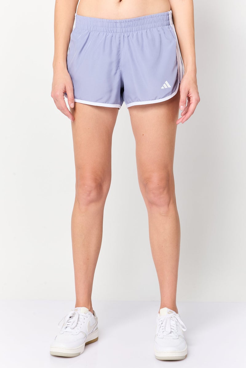 Adidas Women Sportswear Fit 3 Inseam M20 Running Shorts, Lavender - Image 1