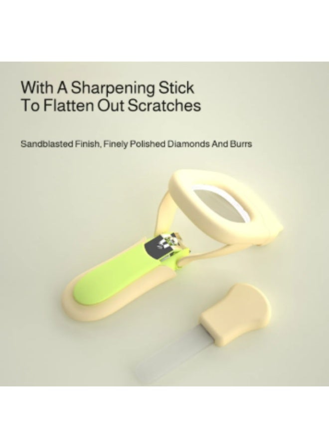 مقص أظافر مضيء للأطفال مع عدسة مكبرة LED، قلامة أظافر مخصصة للرضع، مقص أظافر آمن مضاد للقص الزائد، منتجات العناية بالمواليد الجدد - Image 3