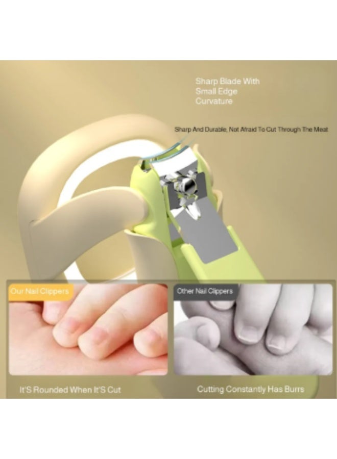 مقص أظافر مضيء للأطفال مع عدسة مكبرة LED، قلامة أظافر مخصصة للرضع، مقص أظافر آمن مضاد للقص الزائد، منتجات العناية بالمواليد الجدد - Image 4