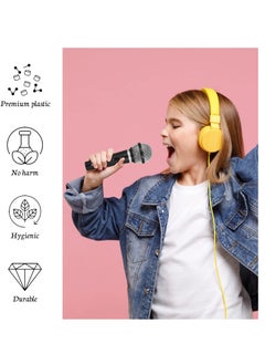 Excefore Microphone Toy, Microphone Karaoke Kids, Toy Microphone Set Birthday Party Favors,  Pretend Play or Costume Prop, Toys for Boys and Girls Gift for Birthday Party (Black)  - Image 3