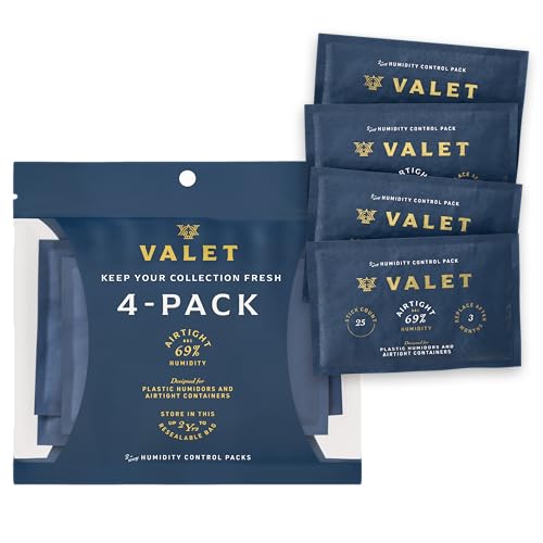 Valet 69% Two-Way Humidity Packs 4-Pack (60g), Two-Way Humidity Control Packs for Airtight & Plastic Containers, Moisture Absorber, Made in USA - Image 1