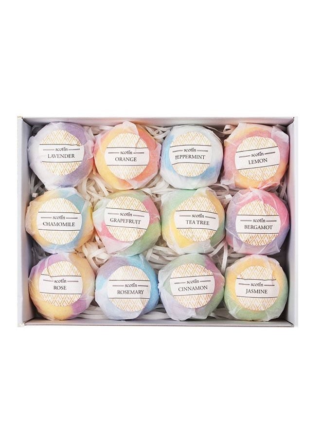 ZCM-HAPPY 12-Piece Organic Handmade Bath Bombs Gift Set 70g  - Image 1