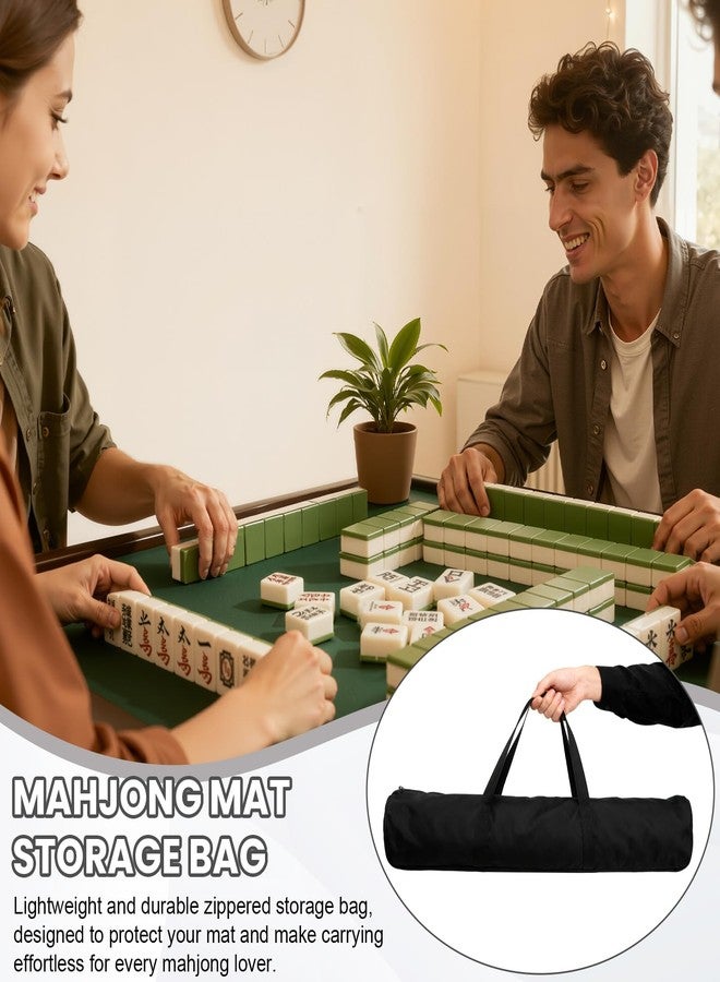 YCQDDA 34-Inch Mahjong Mat Bag, Heavy-Duty Canvas Carrying Bag with Center Dual Handles & Smooth Zipper, Fits Mahjong Mat, Racks & Tiles, All-in-One Travel Storage Bag - Image 5