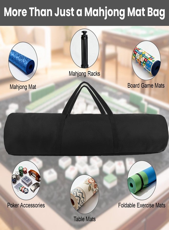 YCQDDA 34-Inch Mahjong Mat Bag, Heavy-Duty Canvas Carrying Bag with Center Dual Handles & Smooth Zipper, Fits Mahjong Mat, Racks & Tiles, All-in-One Travel Storage Bag - Image 4