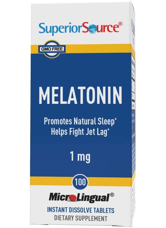 Superior Source Melatonin 1 mg - Healthy Sleep Support Supplement for Adults - Melatonin Formula with Chamomile Aids Relaxation & Restful Sleep - 100 Sublingual Dissolving Tablets  - Image 5