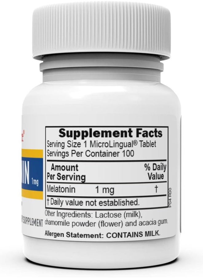 Superior Source Melatonin 1 mg - Healthy Sleep Support Supplement for Adults - Melatonin Formula with Chamomile Aids Relaxation & Restful Sleep - 100 Sublingual Dissolving Tablets  - Image 2