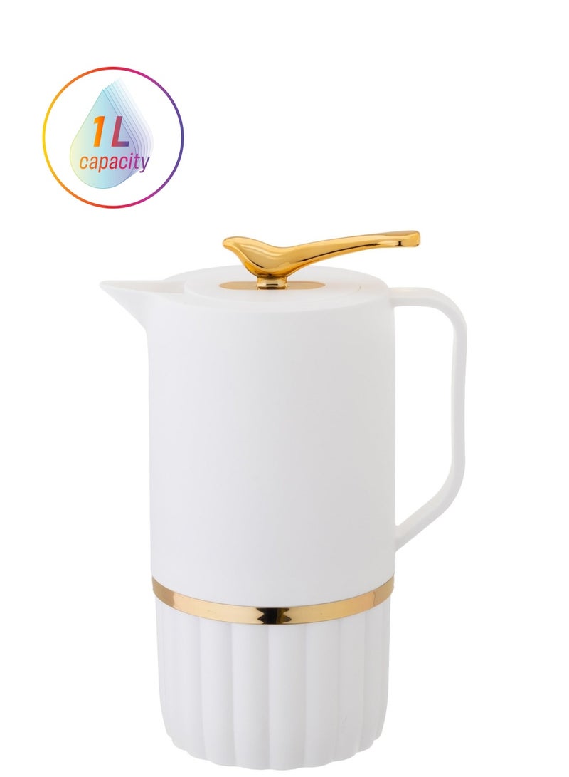Hic Plastic Coffee & Tea Flask 1 Liter white - Image 1