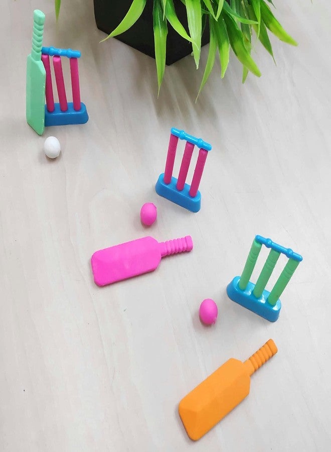 Little More LITTLEMORE Combo of Erasers Mobile Phone Design, Football Colorful Erasers and Cricket Kit Design Non-Toxic Rubber Pencil Erasers for Kids for Boys and Girls (Set of 3) - Image 1