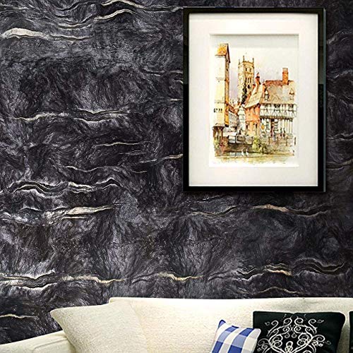 RAUSHIK PVC Vinyl Solid Self Adhesive Waterproof Old Furniture/Wooden Door Wardrobe/Desktop/Wall Stickers (12 X 48 Inch, Black Marble) - Image 3