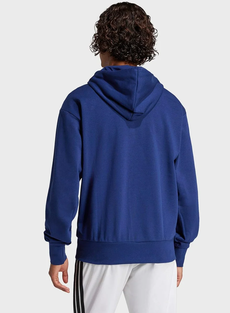 Adidas essentials big logo french terry men hooded sweatshirt