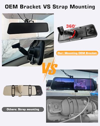 Jansite OEM Bracket Only for T30 Mirror Dash cam Rear View Mirror Camera Mount Instead of Strap - Image 2