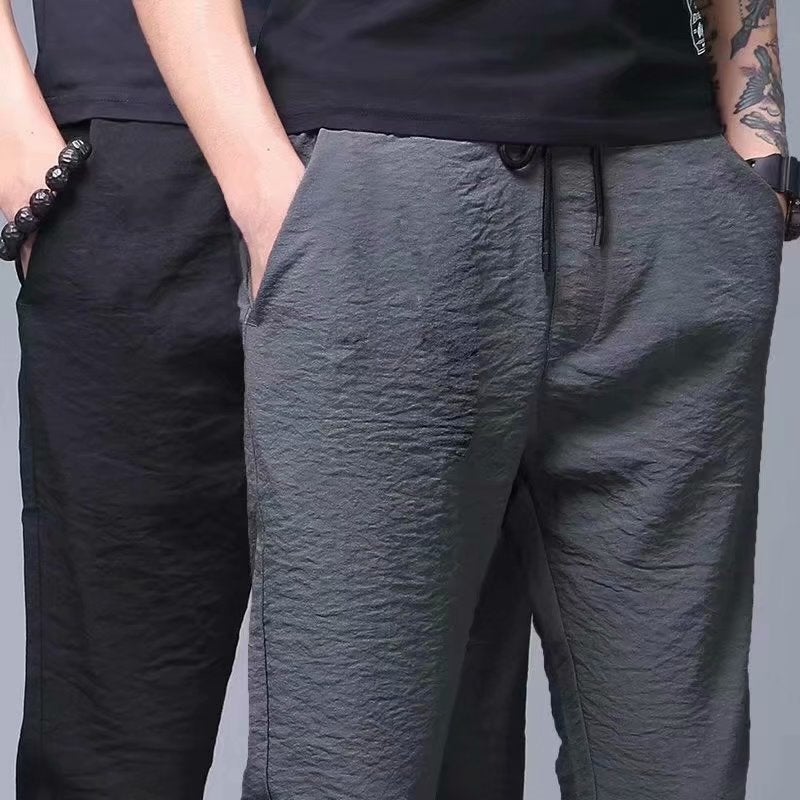 The Clothes Worn At The Construction Site Are Convenient For Working. Pants For Male Workers Are Non-Magnetic And Non-Iron Net Version Small Black Pants For Casual Summer. - Image 2