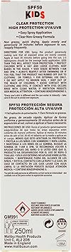 Malibu Sun Kids SPF 50 Clear Protection Sunscreen High Protection Water Resistant Dry Feel 250ml - Image 2