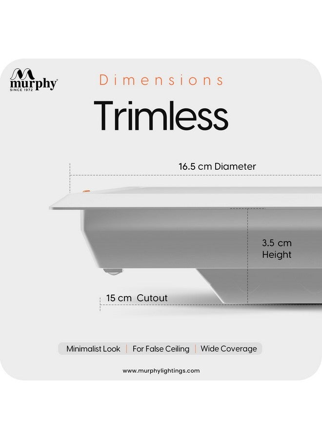 Murphy 15W Recessed Square Trimless LED Panel Light | 3-in-1 Colour Changing - Cool White/Neutral White/Warm White - Pack of 10 - Image 4