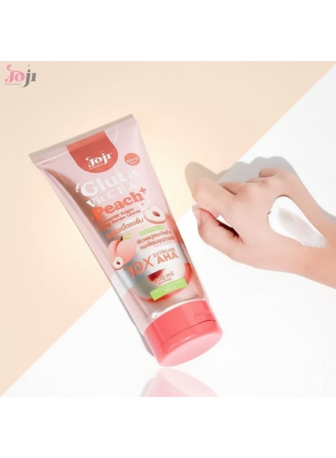 JOJI Gluta Vit C E A Peach Booster Bright Body Serum Lotion 330 ml Whitening Moisturizing Brightening Skin Care Lotion - Image 2