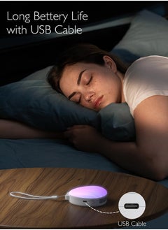 Momcozy Portable Sound Noise Machine With 15 Soothing Sounds, USB Rechargeable, White  - Image 4