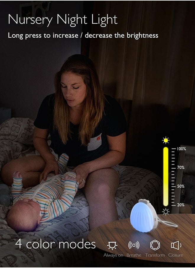 Momcozy - Portable Sound Noise Machine With 15 Soothing Sounds, USB Rechargeable, White - Image 1