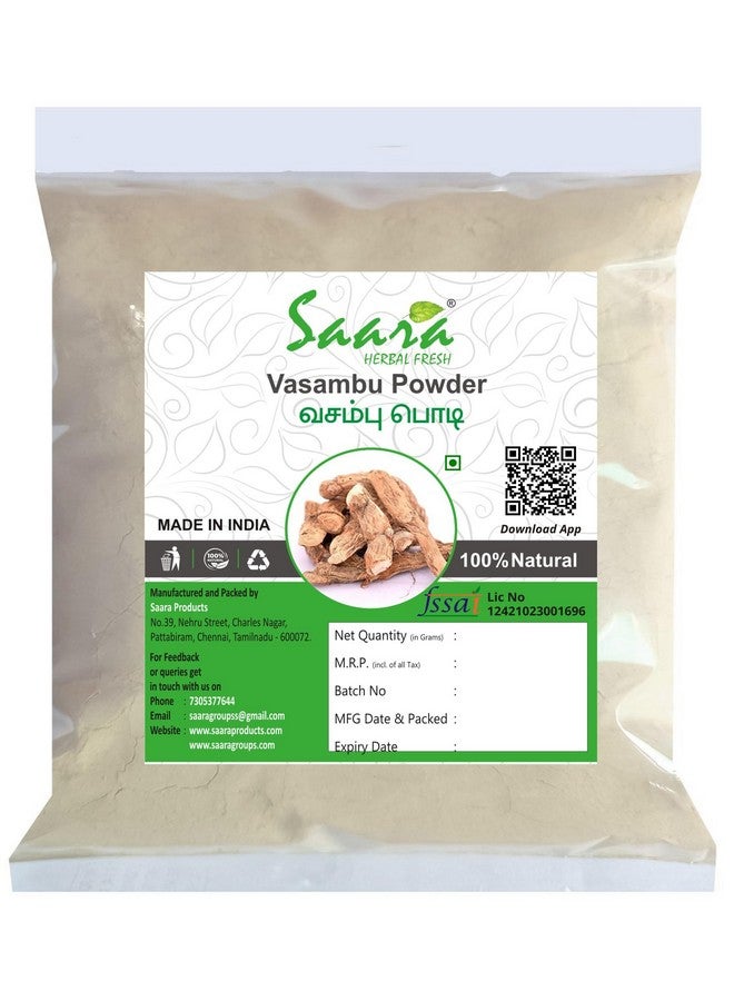 Saara مسحوق فاسامبو العشبي الطازج من سارة، 100 جرام، مسحوق فاشا، أكوروس كالموس، مسحوق العلم الحلو، مسحوق فايامبو، (عبوة 1 × 100 جرام) - Image 1