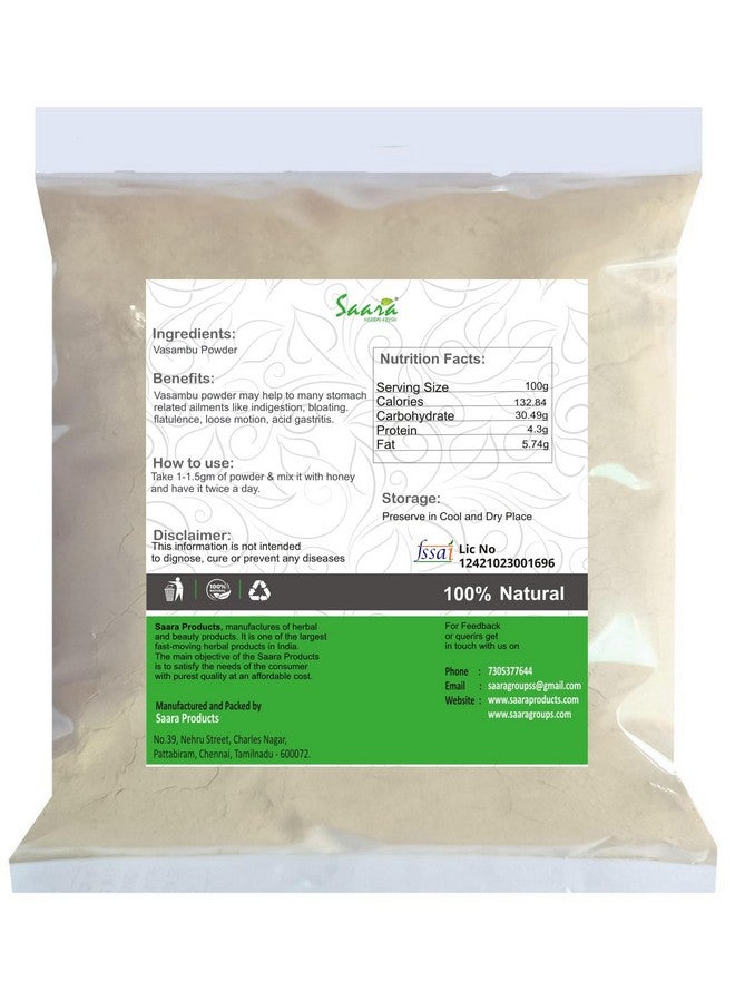 Saara مسحوق فاسامبو العشبي الطازج من سارة، 100 جرام، مسحوق فاشا، أكوروس كالموس، مسحوق العلم الحلو، مسحوق فايامبو، (عبوة 1 × 100 جرام) - Image 2