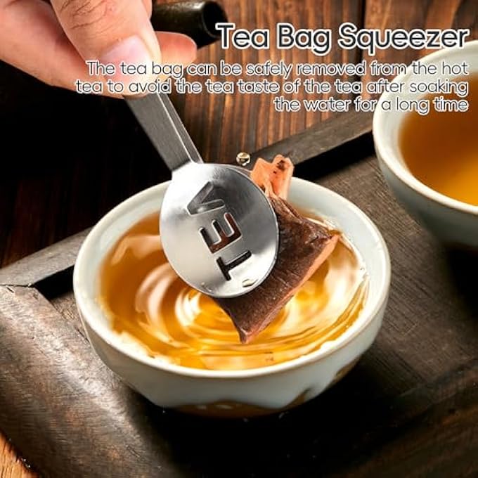 nalaina 2Pcs Tea Bag SqueezerTea Bag Squeezer TongsStainless Steel Tea Bag TongsKitchen Bar Ice Cubes Tools For Getting Every Last Drop Of Sweet Tea - Image 3